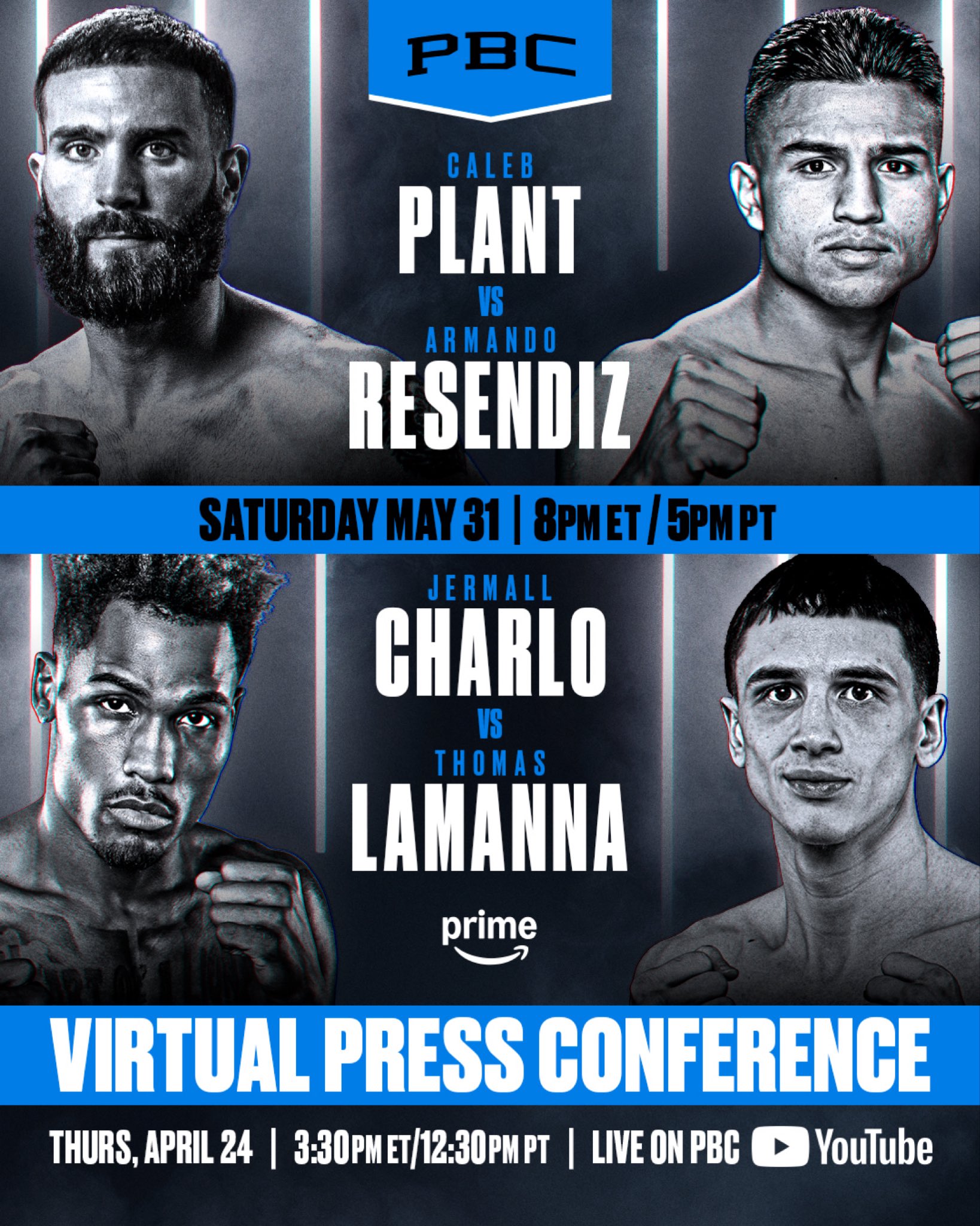 Plant vs. Reséndiz, Charlo vs. LaManna Set for Explosive May 31 PBC Championship Night - Boxing Image