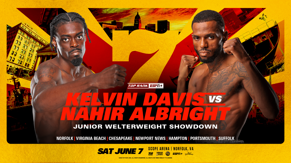 Davis vs. Albright: A Family Showdown with a Major Junior Welterweight Clash at Scope Arena! - Boxing Image
