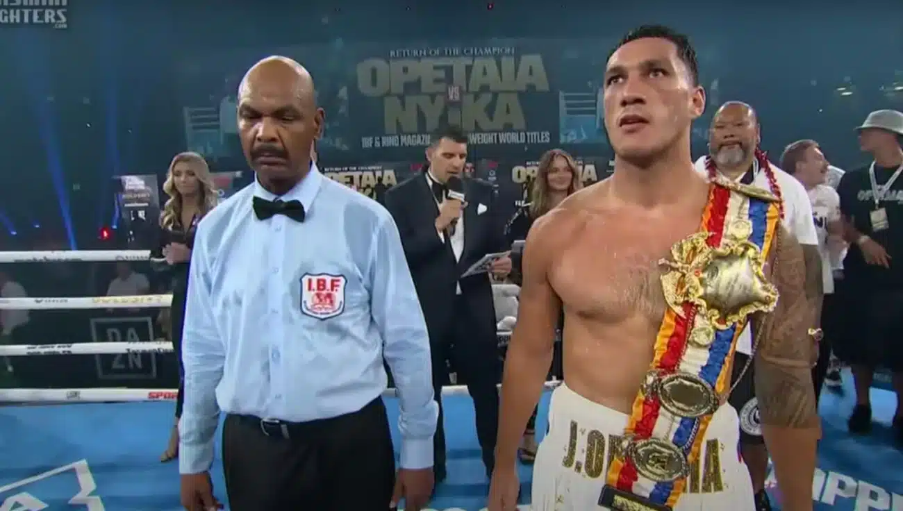 Jai Opetaia flattens Claudio Squeo in five rounds, demands unification with Zurdo Ramirez next - Boxing Image