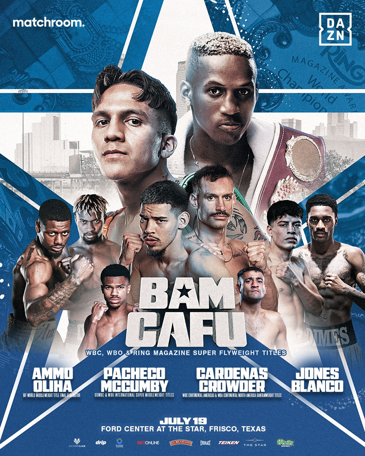 Ammo Williams vs. Etinosa Oliha, Cardenas vs. Crowder added to July 19 Rodriguez-Cafu undercard on DAZN - Boxing Image