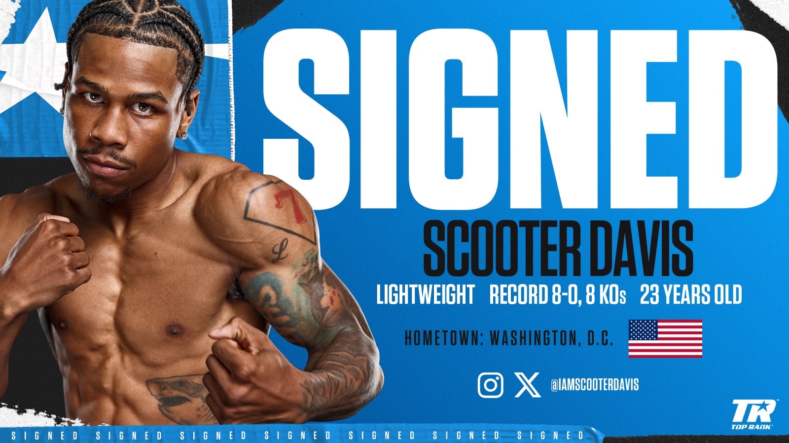 Scooter Davis Signs with Top Rank: D.C.’s Knockout Machine Gets the Big Stage - Boxing Image