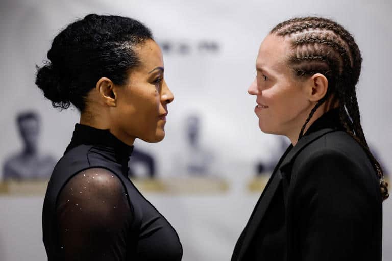 Cecilia Brækhus vs Ema Kozin Saturday night at Nova Spektrum in Lillestrøm, Norway - Boxing Image