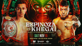 Rafael Espinoza vs Arnold Khegai: Featherweight world title showdown lands in San Luis Potosí, Nov. 15 - Boxing Image