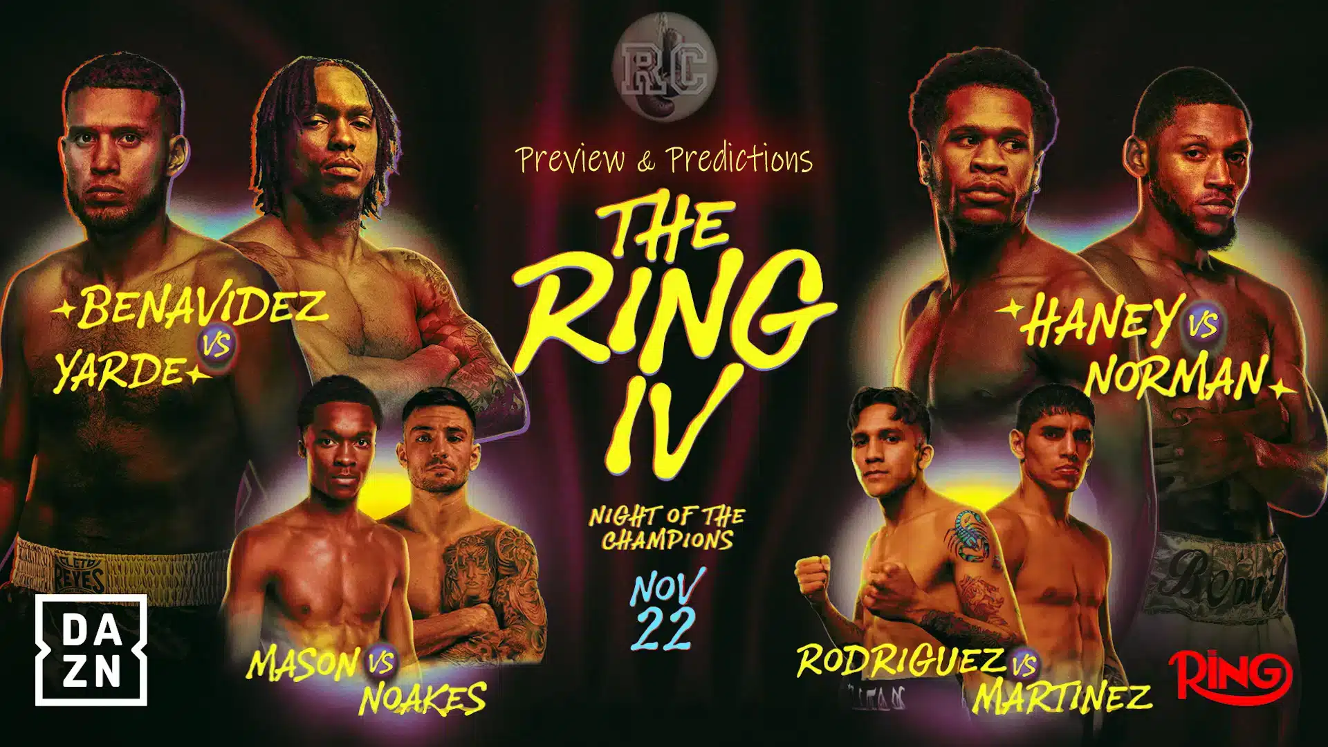 Benavidez vs Yarde, Haney vs Norman Jr This Saturday Live on DAZN! - Boxing Image