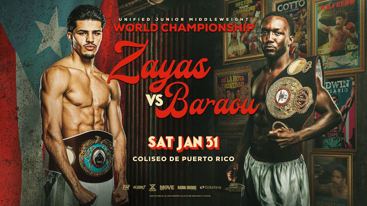 Xander Zayas vs Abass Baraou Official For Puerto Rico - Boxing Image